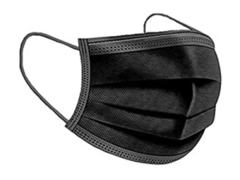 MASCHERINA CHIRURGICA  ADULTO MONOUSO - NERO -  conf.50pz