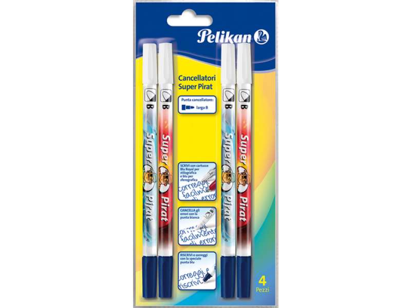 Cancellatore PELIKAN  Super Pirat blister 4pz