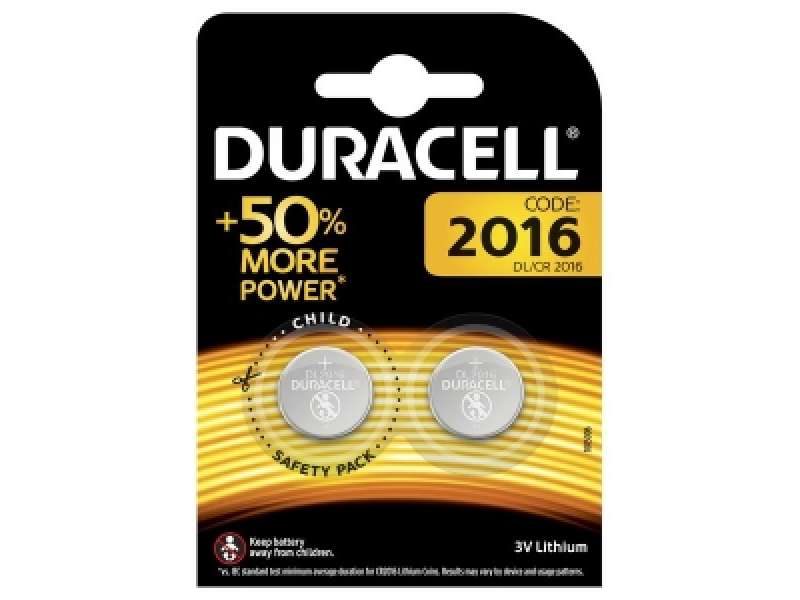 PILE DURACELL PASTIGLIA CR2016 Blister 2pz