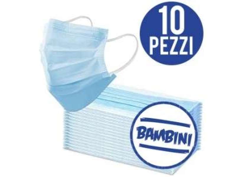 MASCHERINA CHIRURGICA MONOUSO BIMBO -BLU-  conf.10pz