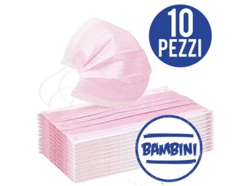 MASCHERINA CHIRURGICA MONOUSO BIMBO -ROSA-  conf.10pz